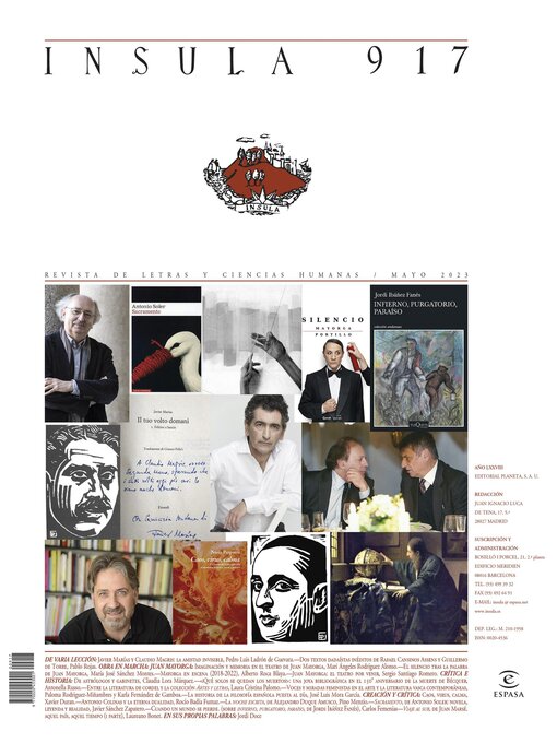 Title details for Misceláneo (Ínsula n° 917, mayo de 2023) by AA. VV. - Available